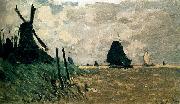 Claude Monet A Windmill Near Zaandam oil